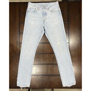 Levi's 501 S Skinny Women's Jeans Light Wash Button Fly High Rise Denim W27 L30